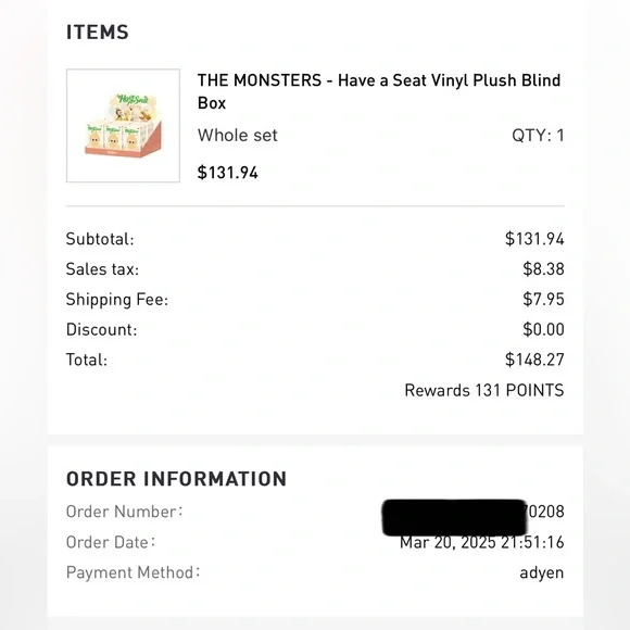 Labubu The Monsters - Have a Seat Vinyl Plush - Zizi - Picture 4 of 8